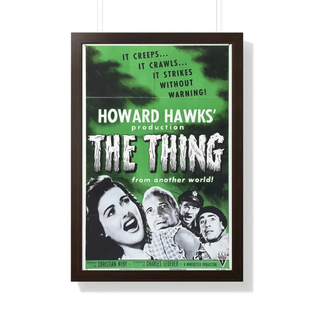 THE THING (FROM ANOTHER WORLD) 3 1951 - Framed Movie Poster 20" x 30" Walnut - The Sticker Space