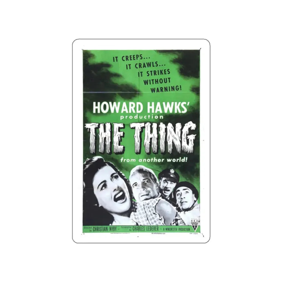 THE THING (FROM ANOTHER WORLD) 3 1951 Movie Poster STICKER Vinyl Die-Cut Decal 2 Inch - The Sticker Space