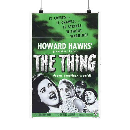 THE THING (FROM ANOTHER WORLD) 3 1951 - Paper Movie Poster 12″ x 18″ Matte - The Sticker Space