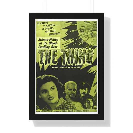 THE THING (FROM ANOTHER WORLD) 4 1951 - Framed Movie Poster 16″ x 24″ Black - The Sticker Space