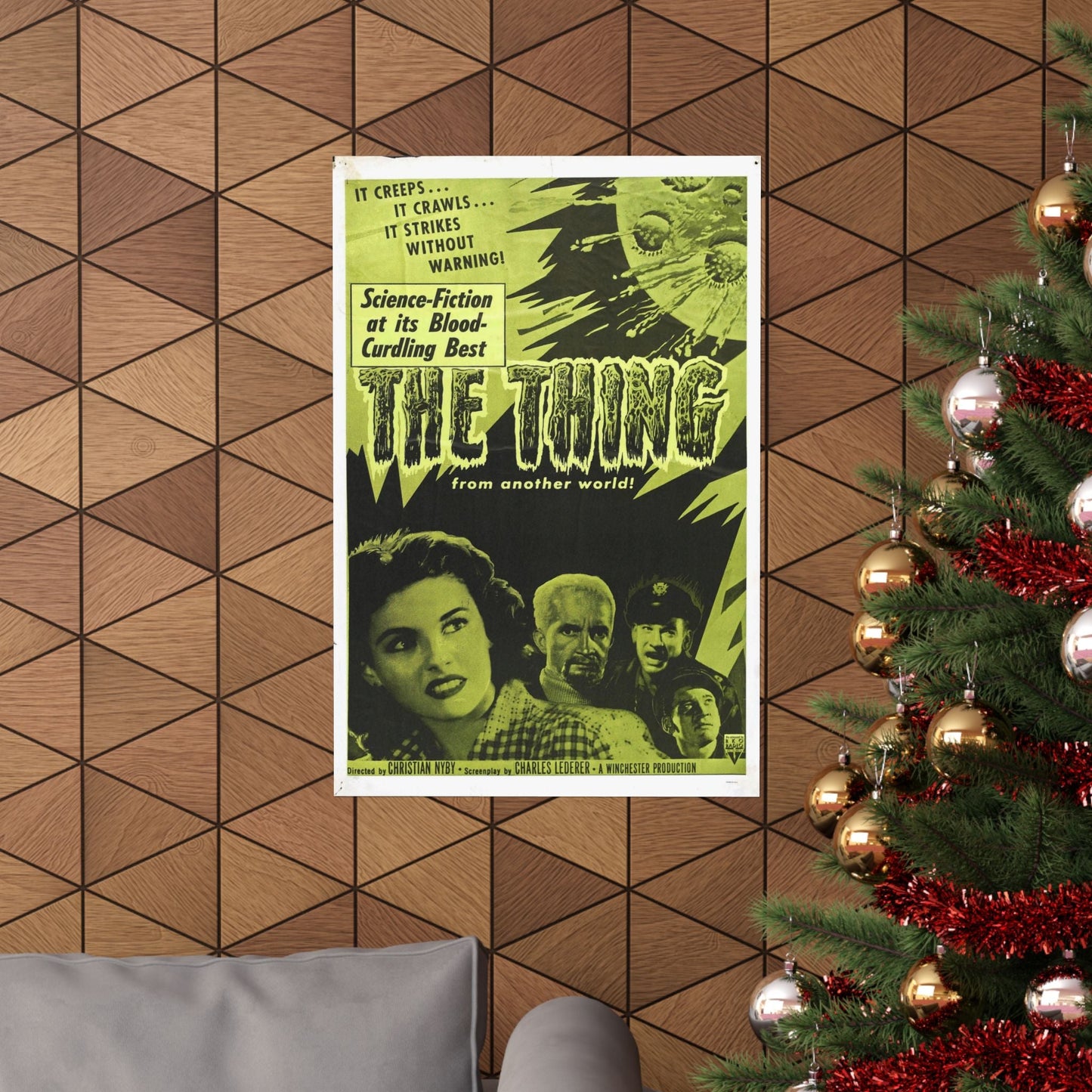 THE THING (FROM ANOTHER WORLD) 4 1951 - Paper Movie Poster-The Sticker Space