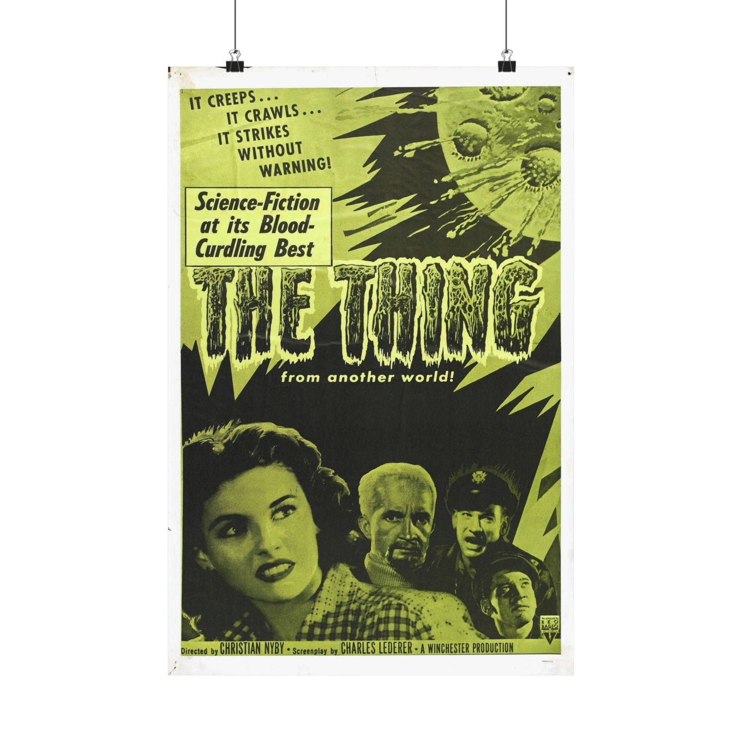 THE THING (FROM ANOTHER WORLD) 4 1951 - Paper Movie Poster-16″ x 24″-The Sticker Space