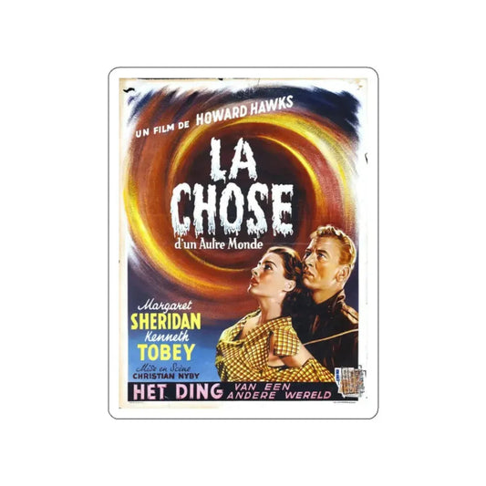 THE THING (FROM ANOTHER WORLD) (BELGIAN) 1951 Movie Poster STICKER Vinyl Die-Cut Decal 2 Inch - The Sticker Space