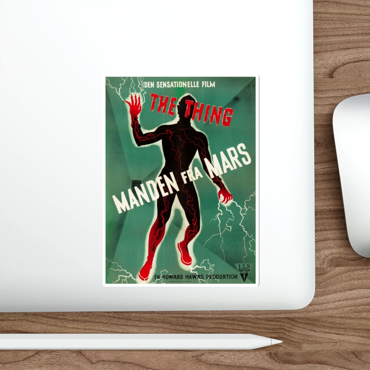 THE THING (FROM ANOTHER WORLD) (DANISH) 1951 Movie Poster STICKER Vinyl Die-Cut Decal-The Sticker Space