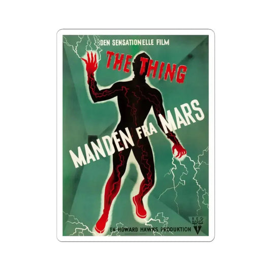 THE THING (FROM ANOTHER WORLD) (DANISH) 1951 Movie Poster - STICKER Vinyl Kiss-Cut Decal 2 Inch White - The Sticker Space