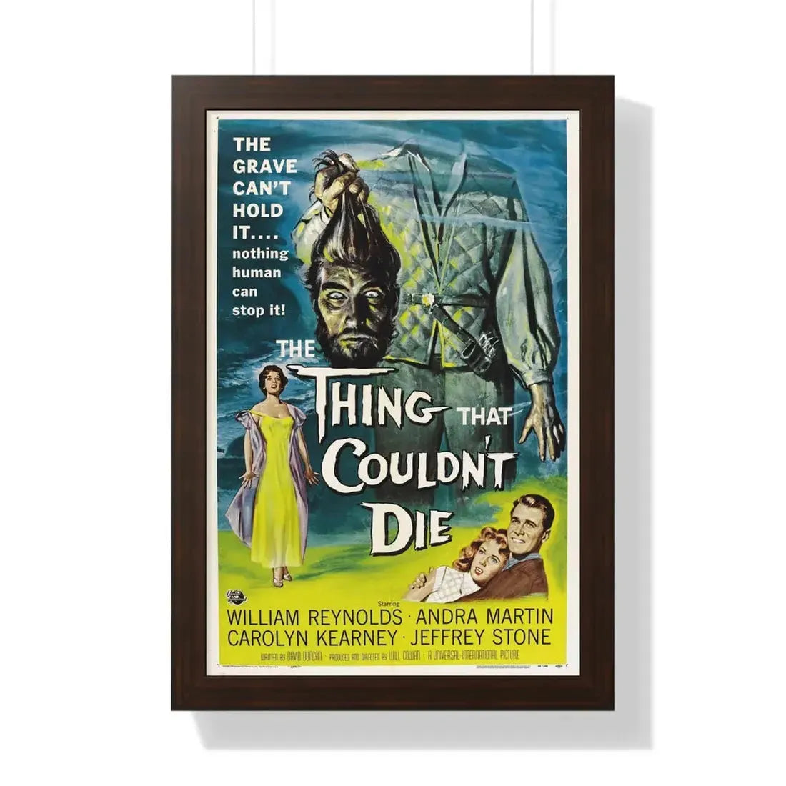 THE THING THAT COULDN'T DIE 1958 - Framed Movie Poster 16″ x 24″ Walnut - The Sticker Space