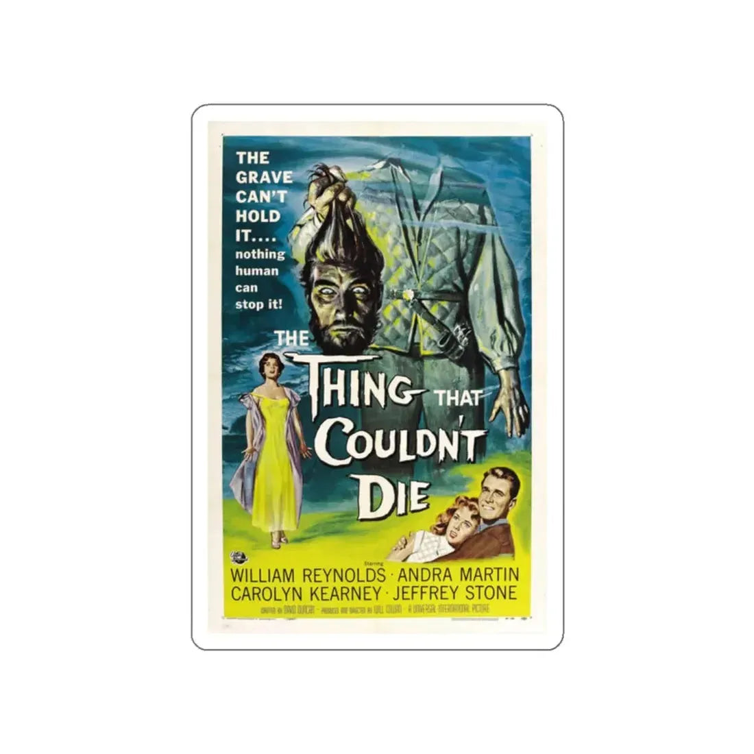 THE THING THAT COULDN'T DIE 1958 Movie Poster STICKER Vinyl Die-Cut Decal 2 Inch - The Sticker Space