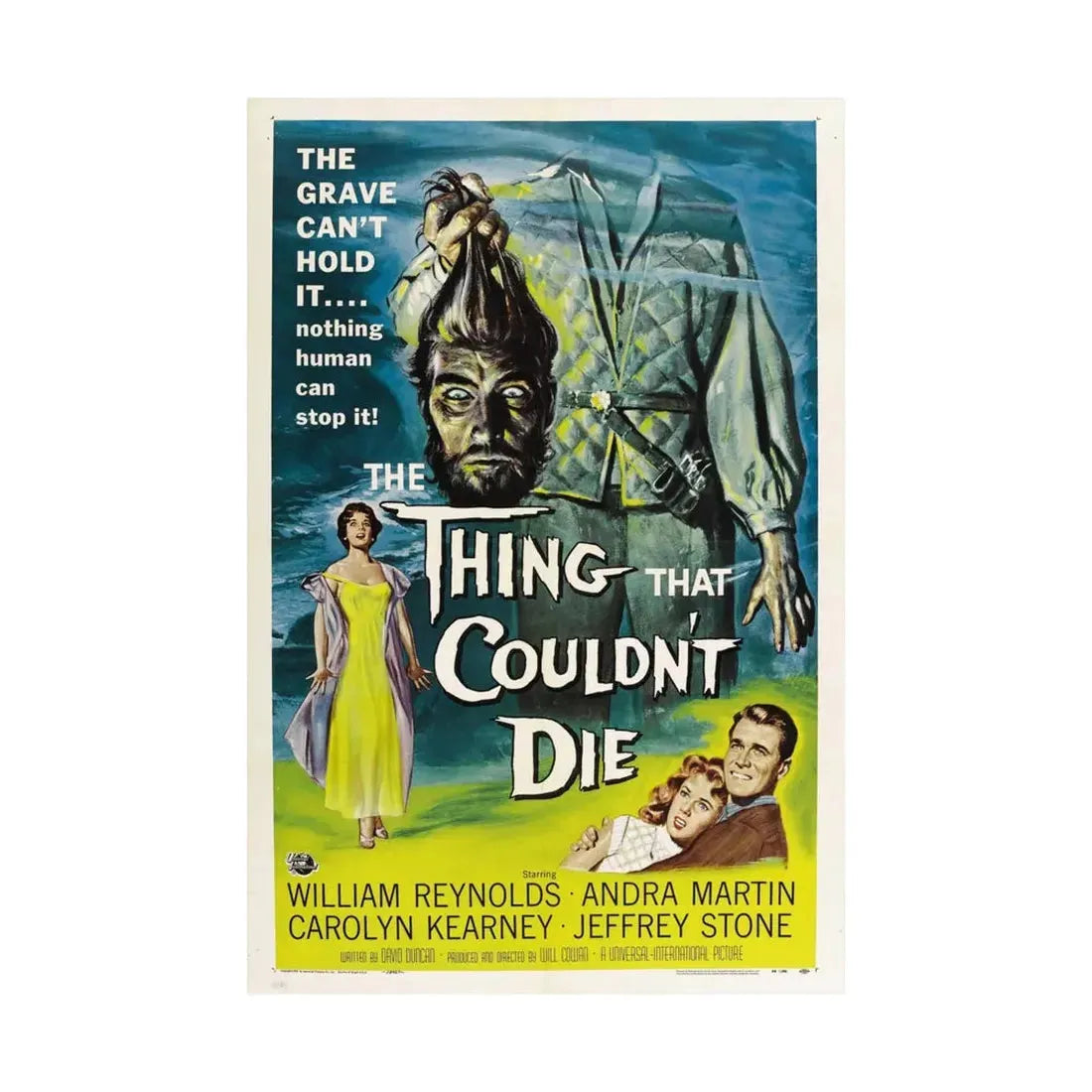 THE THING THAT COULDN'T DIE 1958 - Paper Movie Poster - The Sticker Space