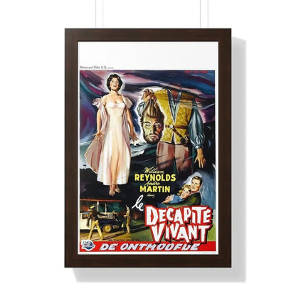 THE THING THAT COULDN'T DIE (BELGIAN) 1958 - Framed Movie Poster 16″ x 24″ Walnut - The Sticker Space