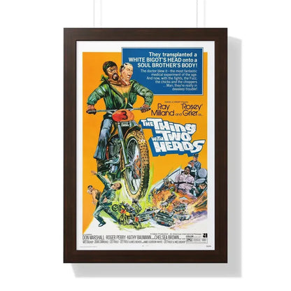 THE THING WITH TWO HEADS 1972 - Framed Movie Poster 16″ x 24″ Walnut - The Sticker Space