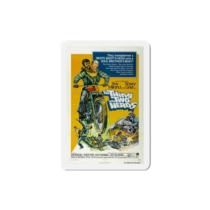 The Thing with Two Heads 1972 Movie Poster Refrigerator Magnet 3 Inch - The Sticker Space