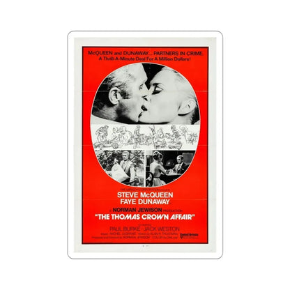 The Thomas Crown Affair 1968 Movie Poster STICKER Vinyl Die-Cut Decal 3 Inch - The Sticker Space