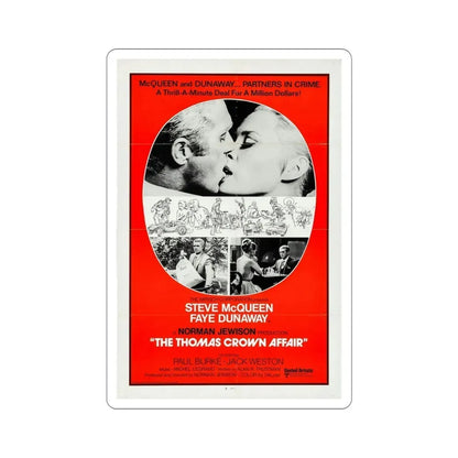 The Thomas Crown Affair 1968 Movie Poster STICKER Vinyl Die-Cut Decal 4 Inch - The Sticker Space