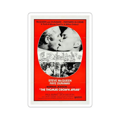 The Thomas Crown Affair 1968 Movie Poster STICKER Vinyl Die-Cut Decal 5 Inch - The Sticker Space