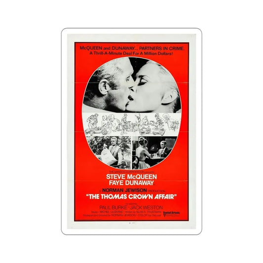 The Thomas Crown Affair 1968 Movie Poster STICKER Vinyl Die-Cut Decal 6 Inch - The Sticker Space