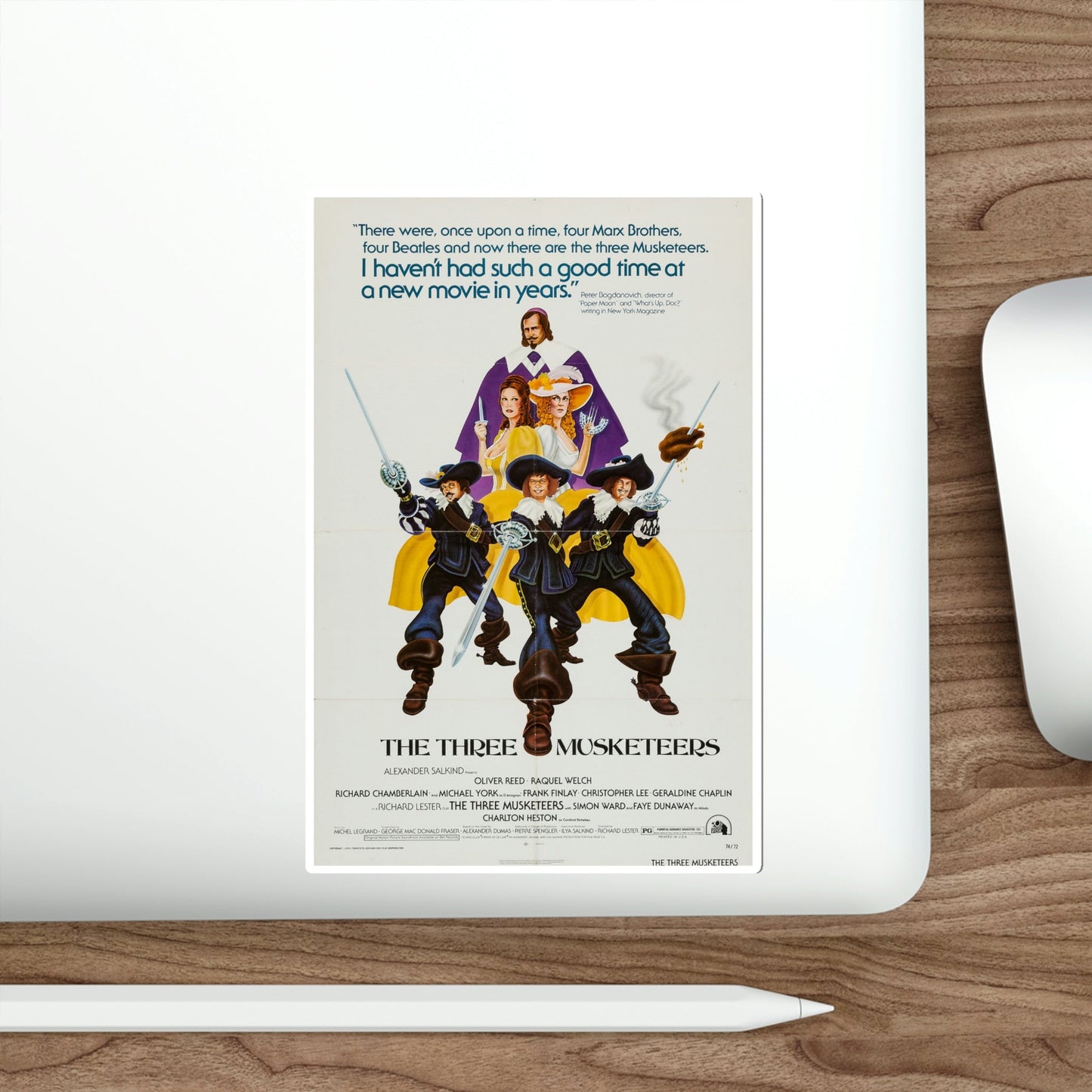 The Three Musketeers 1974 Movie Poster STICKER Vinyl Die-Cut Decal-The Sticker Space