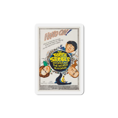 The Three Stooges Go Around the World in a Daze 1963 Movie Poster Die-Cut Magnet-4 Inch-The Sticker Space