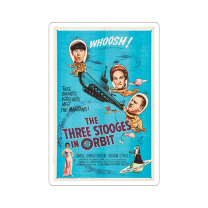 The Three Stooges in Orbit 1962 Movie Poster STICKER Vinyl Die-Cut Decal-3 Inch-The Sticker Space