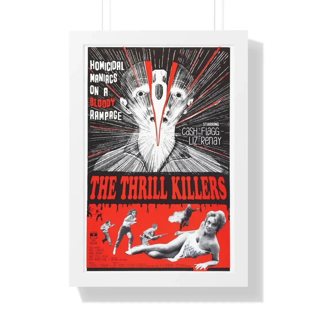 THE THRILL KILLERS 1964 - Framed Movie Poster 16″ x 24″ White - The Sticker Space