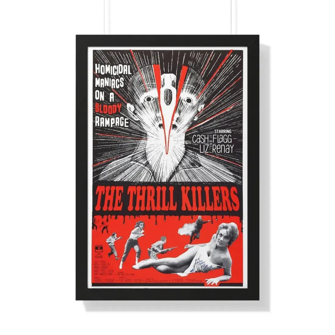 THE THRILL KILLERS 1964 - Framed Movie Poster 20" x 30" Black - The Sticker Space