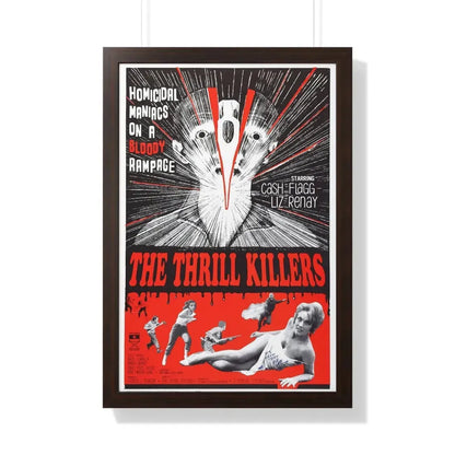 THE THRILL KILLERS 1964 - Framed Movie Poster 20" x 30" Walnut - The Sticker Space