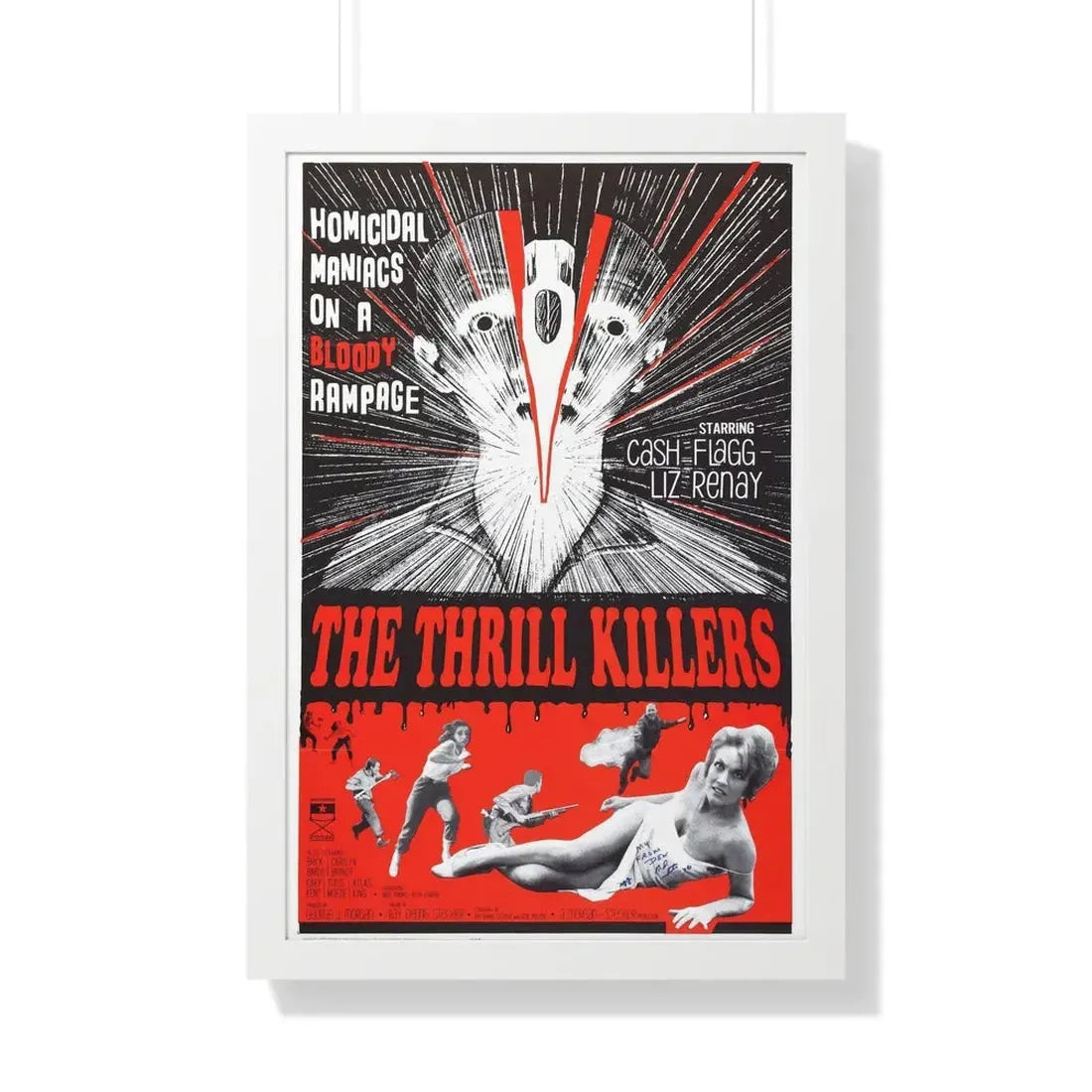 THE THRILL KILLERS 1964 - Framed Movie Poster 20" x 30" White - The Sticker Space