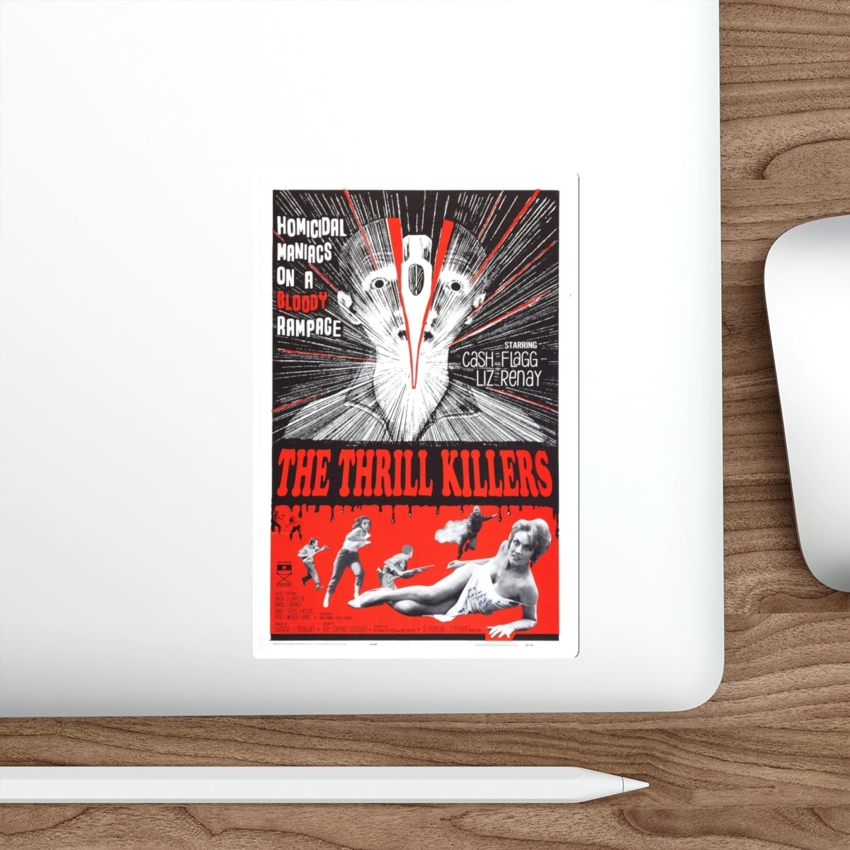 THE THRILL KILLERS 1964 Movie Poster STICKER Vinyl Die-Cut Decal-The Sticker Space