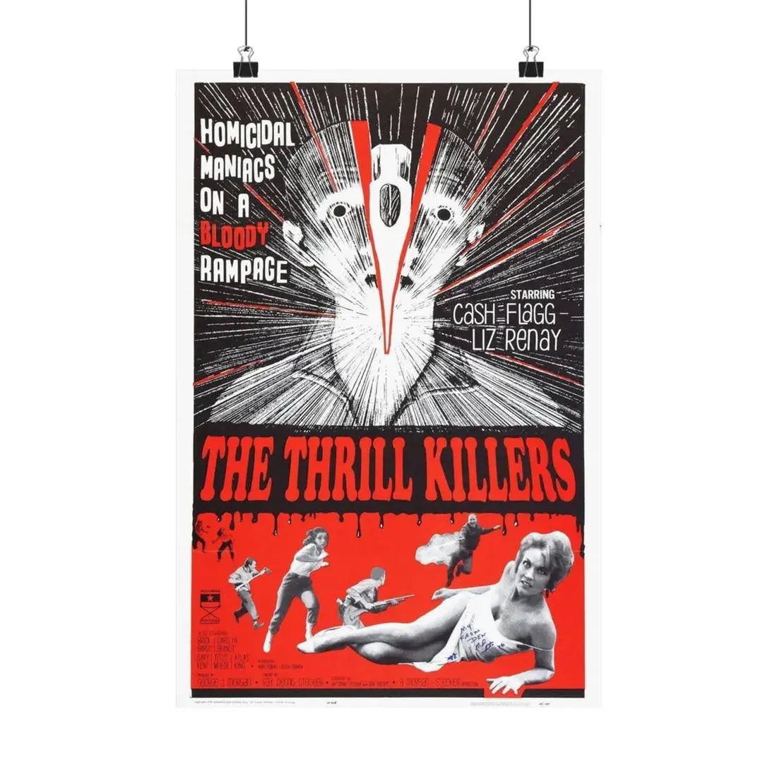 THE THRILL KILLERS 1964 - Paper Movie Poster 12″ x 18″ Matte - The Sticker Space