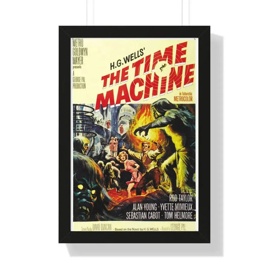 THE TIME MACHINE 1960 - Framed Movie Poster 16″ x 24″ Black - The Sticker Space