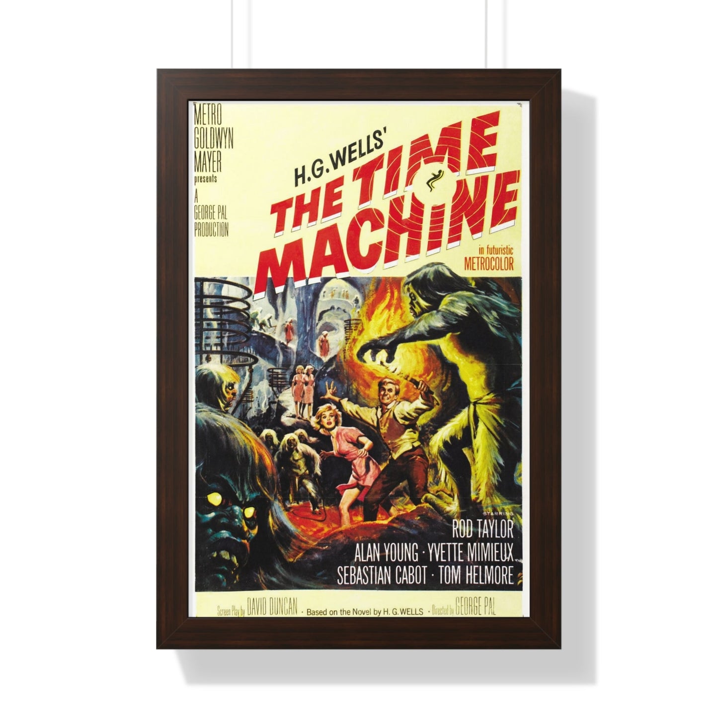 THE TIME MACHINE 1960 - Framed Movie Poster-16″ x 24″-The Sticker Space