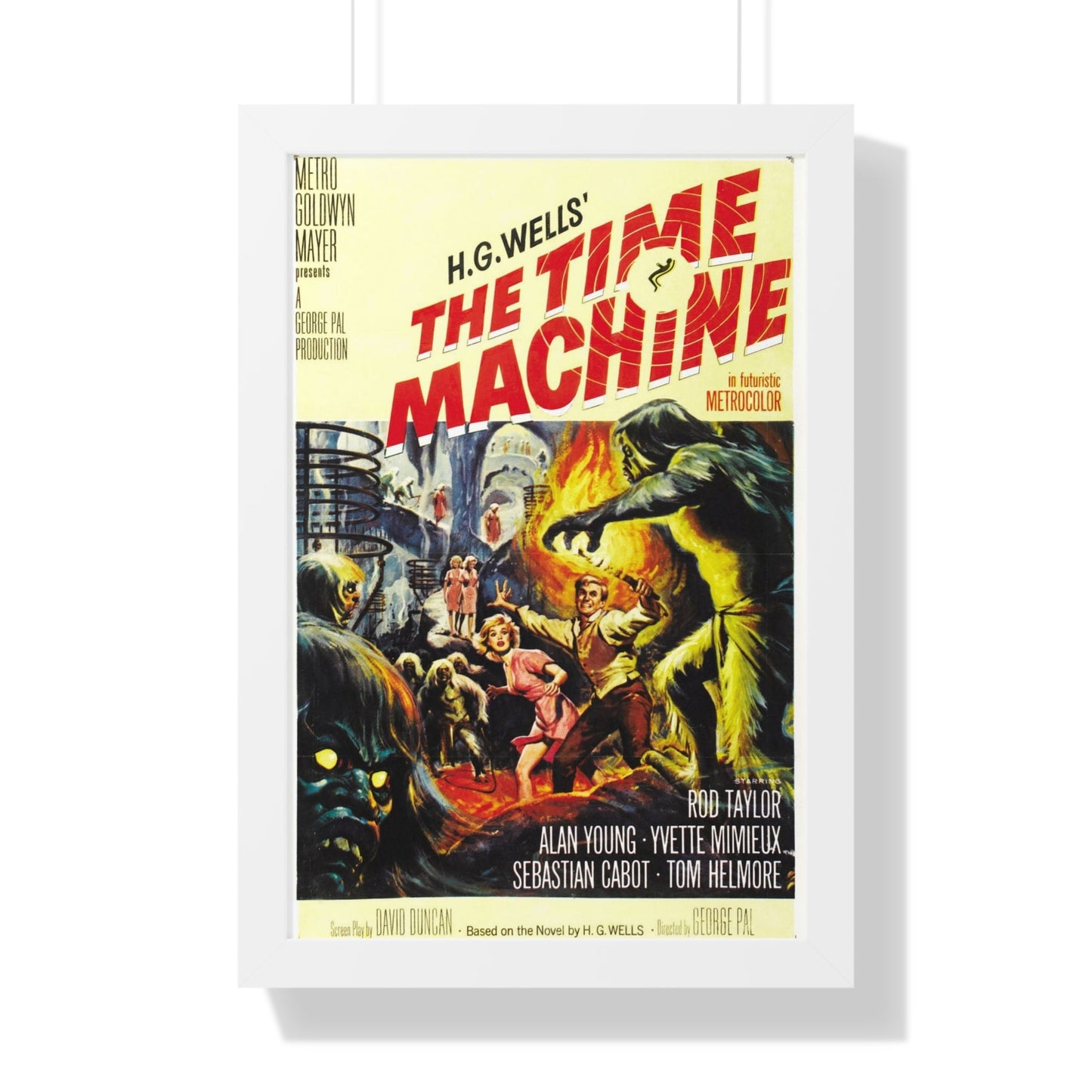 THE TIME MACHINE 1960 - Framed Movie Poster-16″ x 24″-The Sticker Space