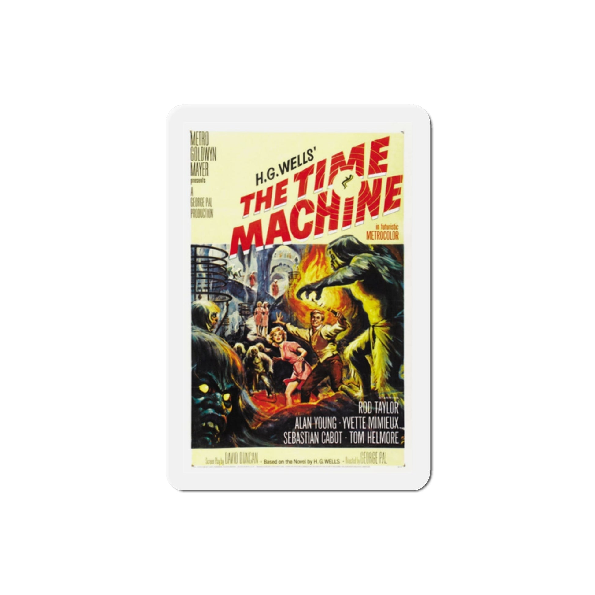 The Time Machine 1960 Movie Poster Die-Cut Magnet-2 Inch-The Sticker Space