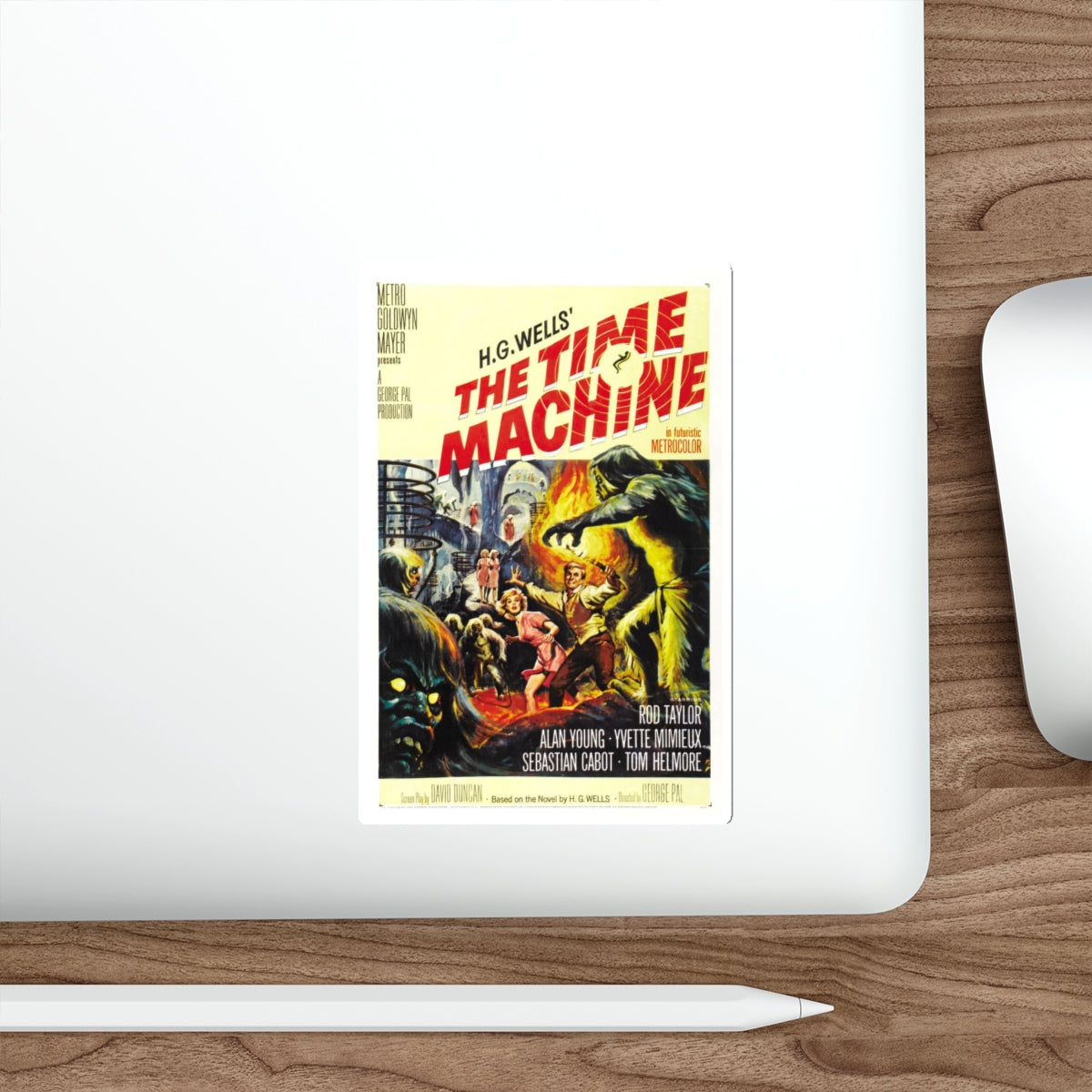 THE TIME MACHINE 1960 Movie Poster STICKER Vinyl Die-Cut Decal-The Sticker Space