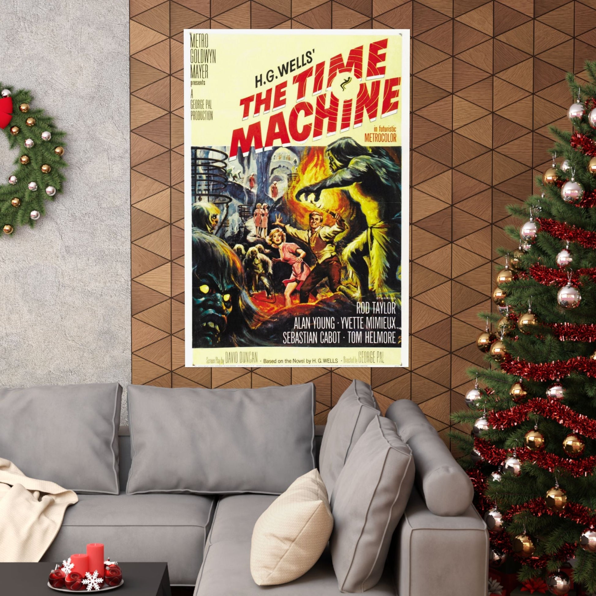 THE TIME MACHINE 1960 - Paper Movie Poster-The Sticker Space