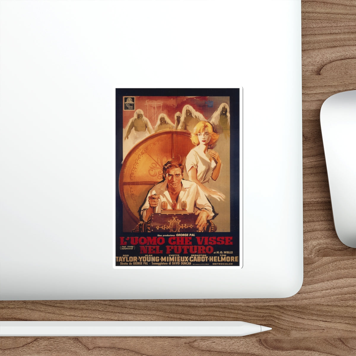 THE TIME MACHINE (ITALIAN) 1960 Movie Poster STICKER Vinyl Die-Cut Decal-The Sticker Space