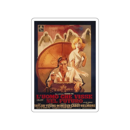 THE TIME MACHINE (ITALIAN) 1960 Movie Poster STICKER Vinyl Die-Cut Decal 3 Inch - The Sticker Space