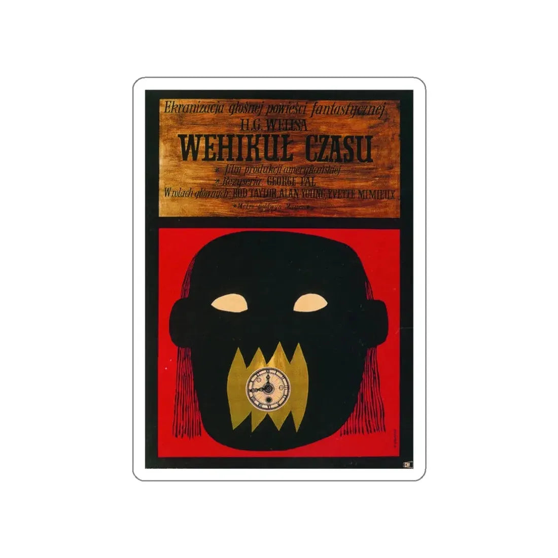 THE TIME MACHINE (POLISH) 1960 Movie Poster STICKER Vinyl Die-Cut Decal 3 Inch - The Sticker Space