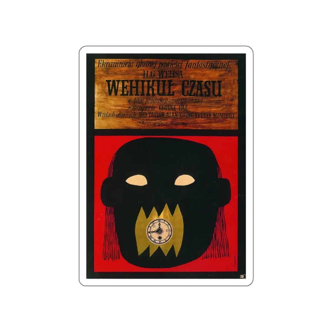 THE TIME MACHINE (POLISH) 1960 Movie Poster STICKER Vinyl Die-Cut Decal 6 Inch - The Sticker Space