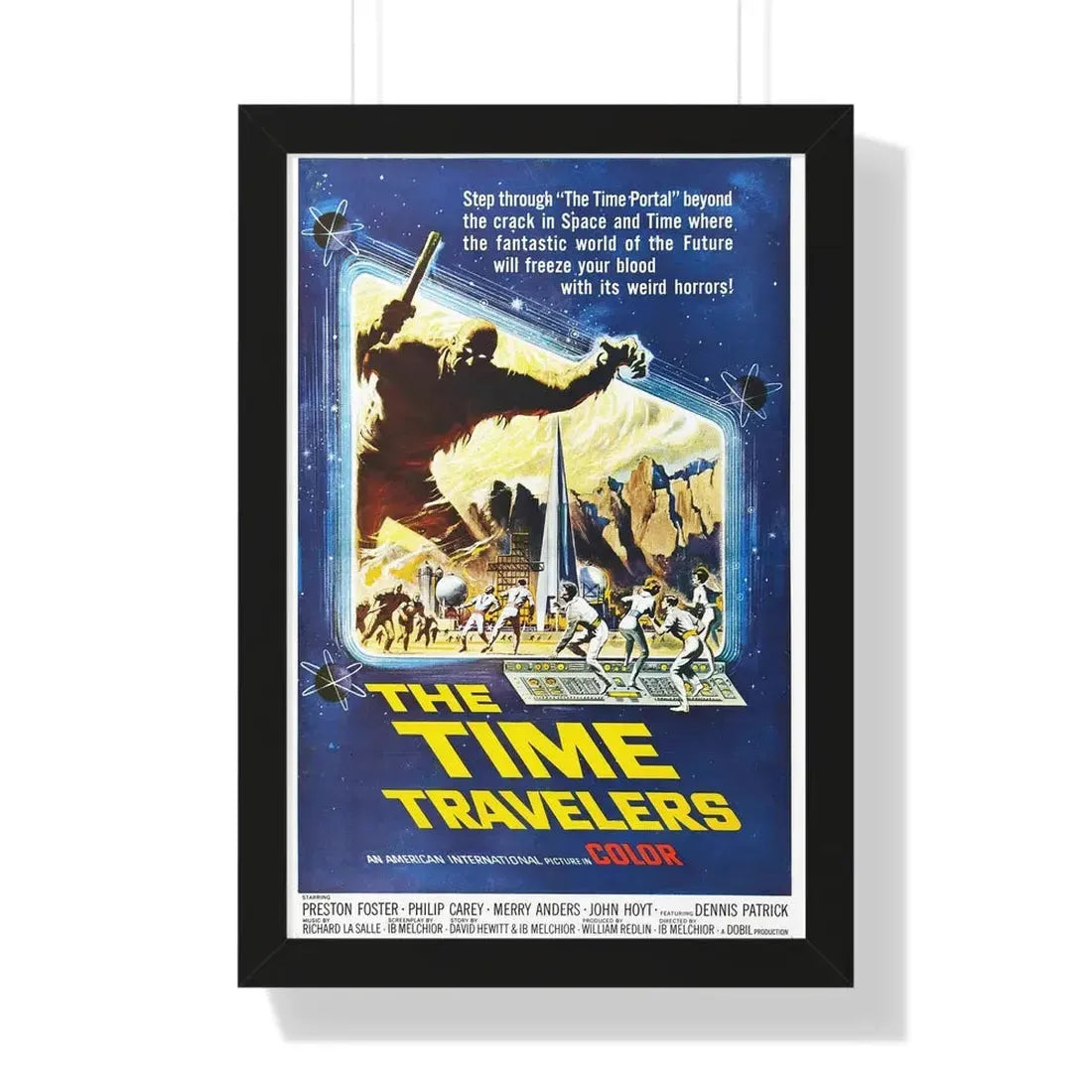 THE TIME TRAVELERS 1964 - Framed Movie Poster 16″ x 24″ Black - The Sticker Space