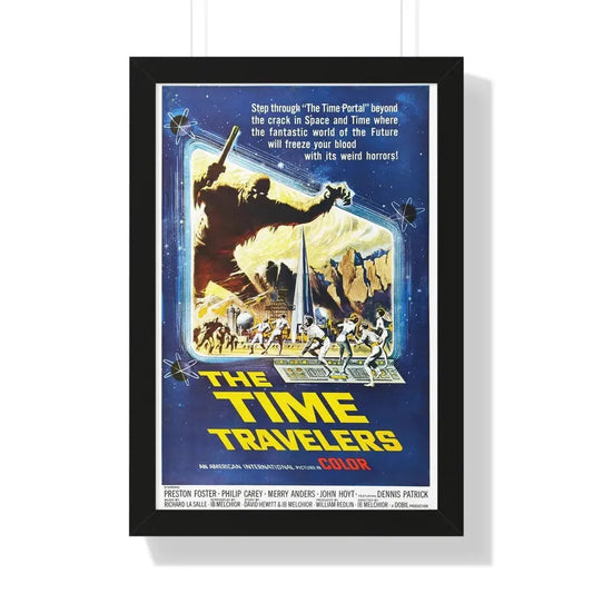THE TIME TRAVELERS 1964 - Framed Movie Poster 16″ x 24″ Black - The Sticker Space