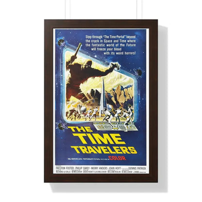 THE TIME TRAVELERS 1964 - Framed Movie Poster 16″ x 24″ Walnut - The Sticker Space