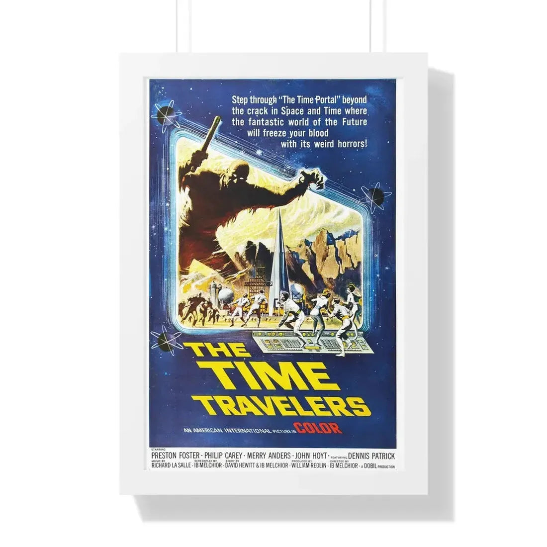THE TIME TRAVELERS 1964 - Framed Movie Poster 16″ x 24″ White - The Sticker Space