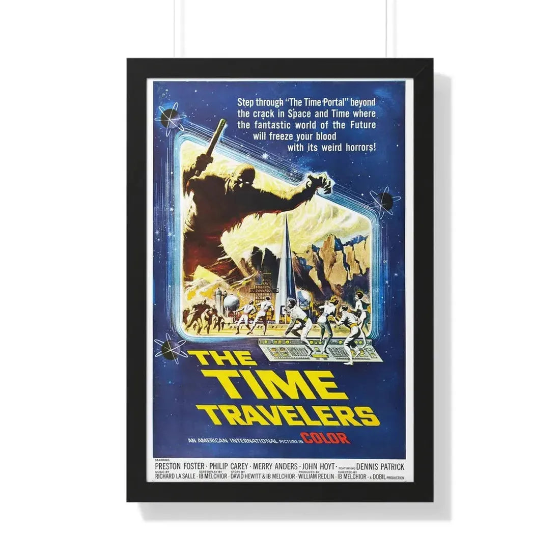 THE TIME TRAVELERS 1964 - Framed Movie Poster 20" x 30" Black - The Sticker Space