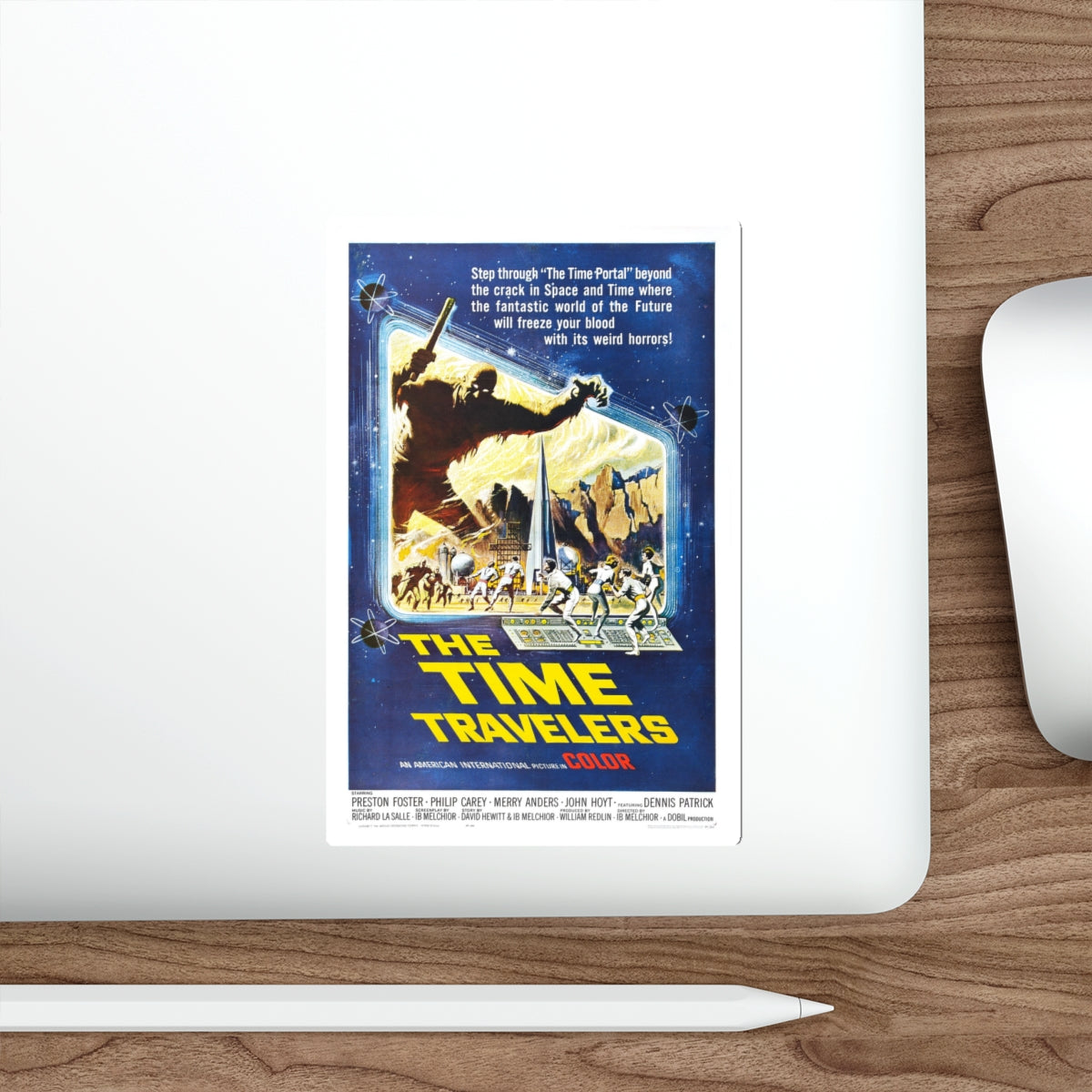 THE TIME TRAVELERS 1964 Movie Poster STICKER Vinyl Die-Cut Decal-The Sticker Space