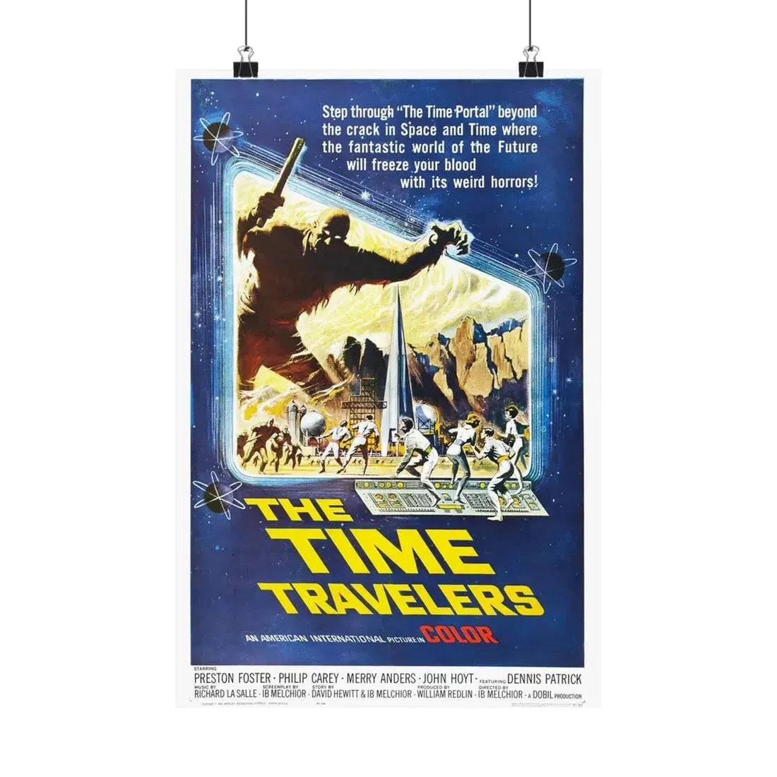 THE TIME TRAVELERS 1964 - Paper Movie Poster 12″ x 18″ Matte - The Sticker Space