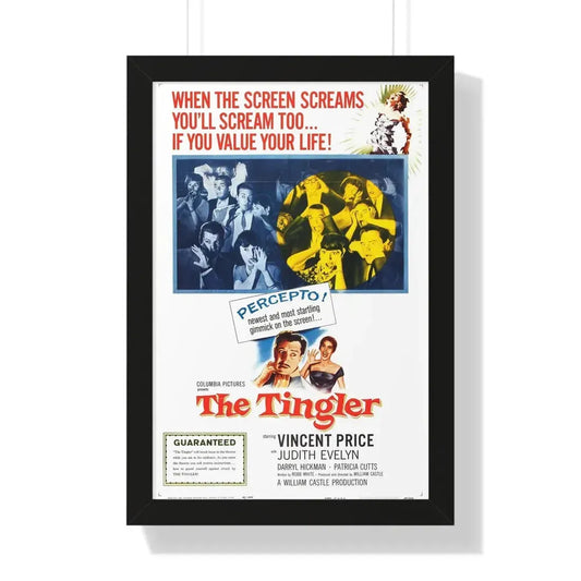 THE TINGLER 1959 - Framed Movie Poster 16″ x 24″ Black - The Sticker Space