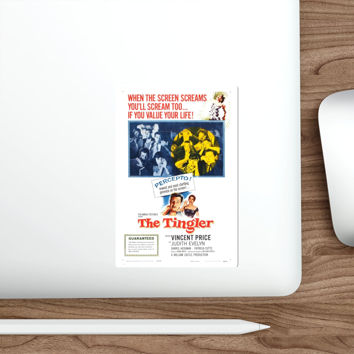 THE TINGLER 1959 Movie Poster STICKER Vinyl Die-Cut Decal-The Sticker Space