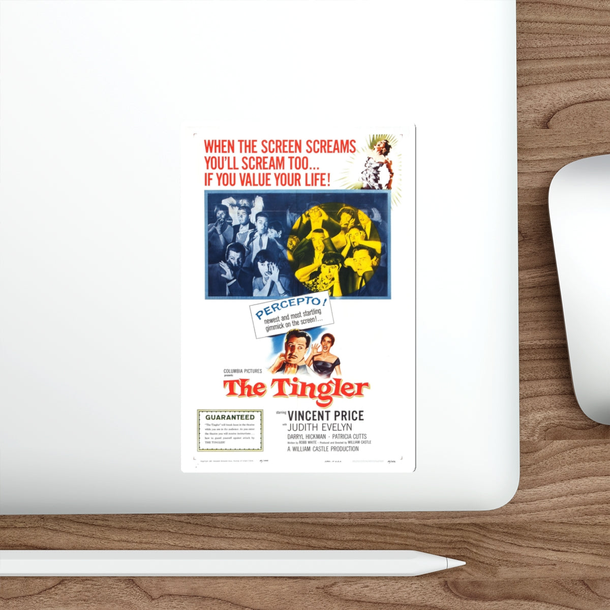 THE TINGLER 1959 Movie Poster STICKER Vinyl Die-Cut Decal-The Sticker Space