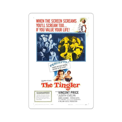 THE TINGLER 1959 Movie Poster - STICKER Vinyl Kiss-Cut Decal 3 Inch White - The Sticker Space
