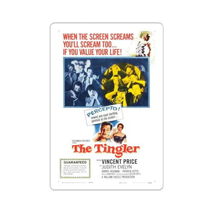 THE TINGLER 1959 Movie Poster - STICKER Vinyl Kiss-Cut Decal 6 Inch White - The Sticker Space